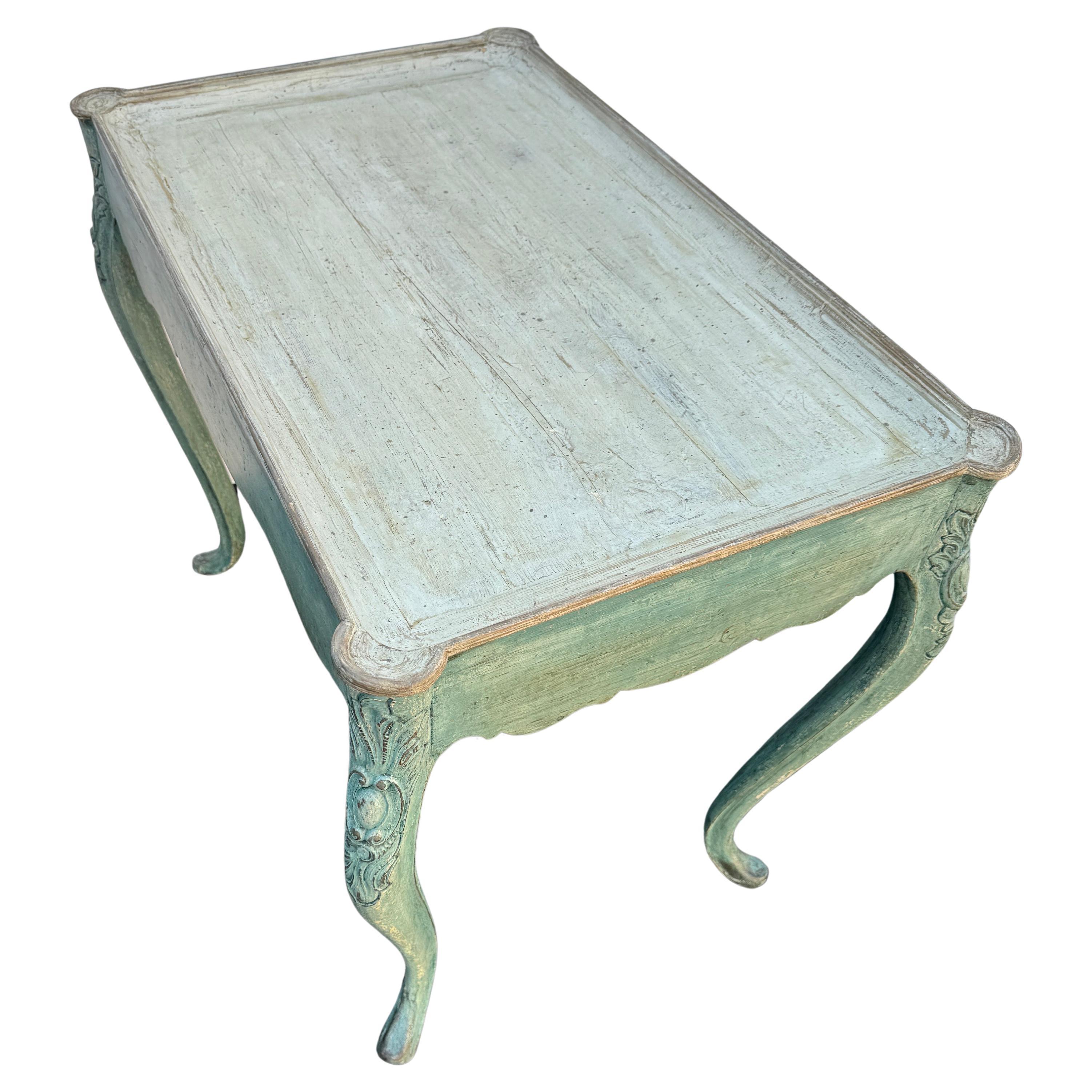 Wood Swedish Gustavian Painted Hall End or Occasional Table For Sale