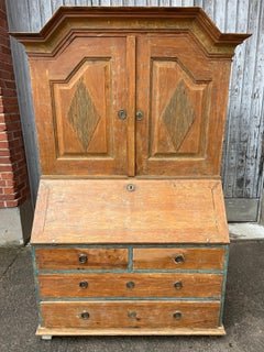 Libreria svedese gustaviana dipinta per armadio