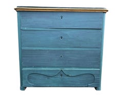 Swedish Gustavian Painted Sideboard Buffet Commode White C.1860 Green Gold