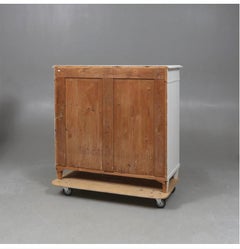 Swedish Gustavian Painted Sideboard Buffet Commode White C.1890