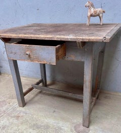 Swedish Gustavian Painted Table or Desk with Drawer, c. 1840