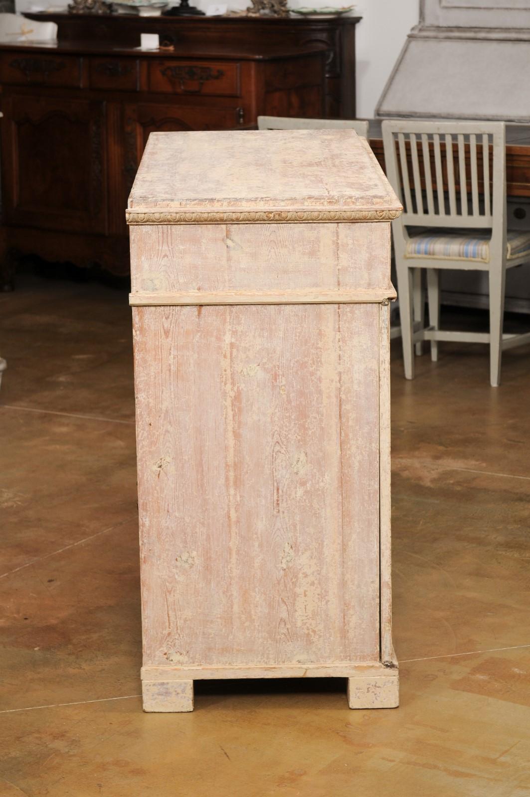 Swedish Gustavian Period 1780s Sideboard with Original Paint & Carved Panels LiL For Sale 3