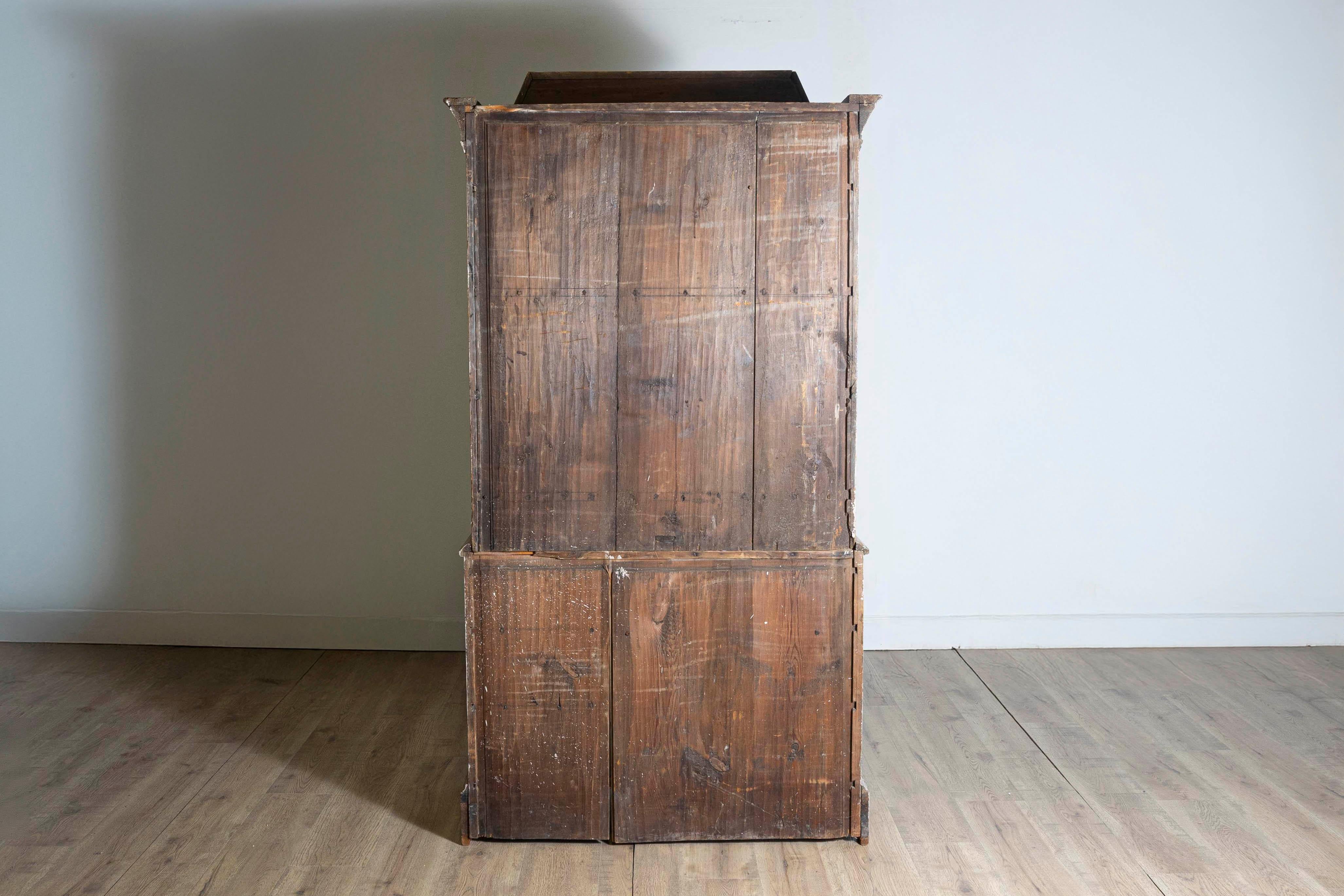 Schwedischer Schrank aus bemaltem Holz mit Türen und Schubladen aus der Gustavianischen Periode 1802 4