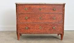 Swedish Gustavian Period 18th Century Painted Commode