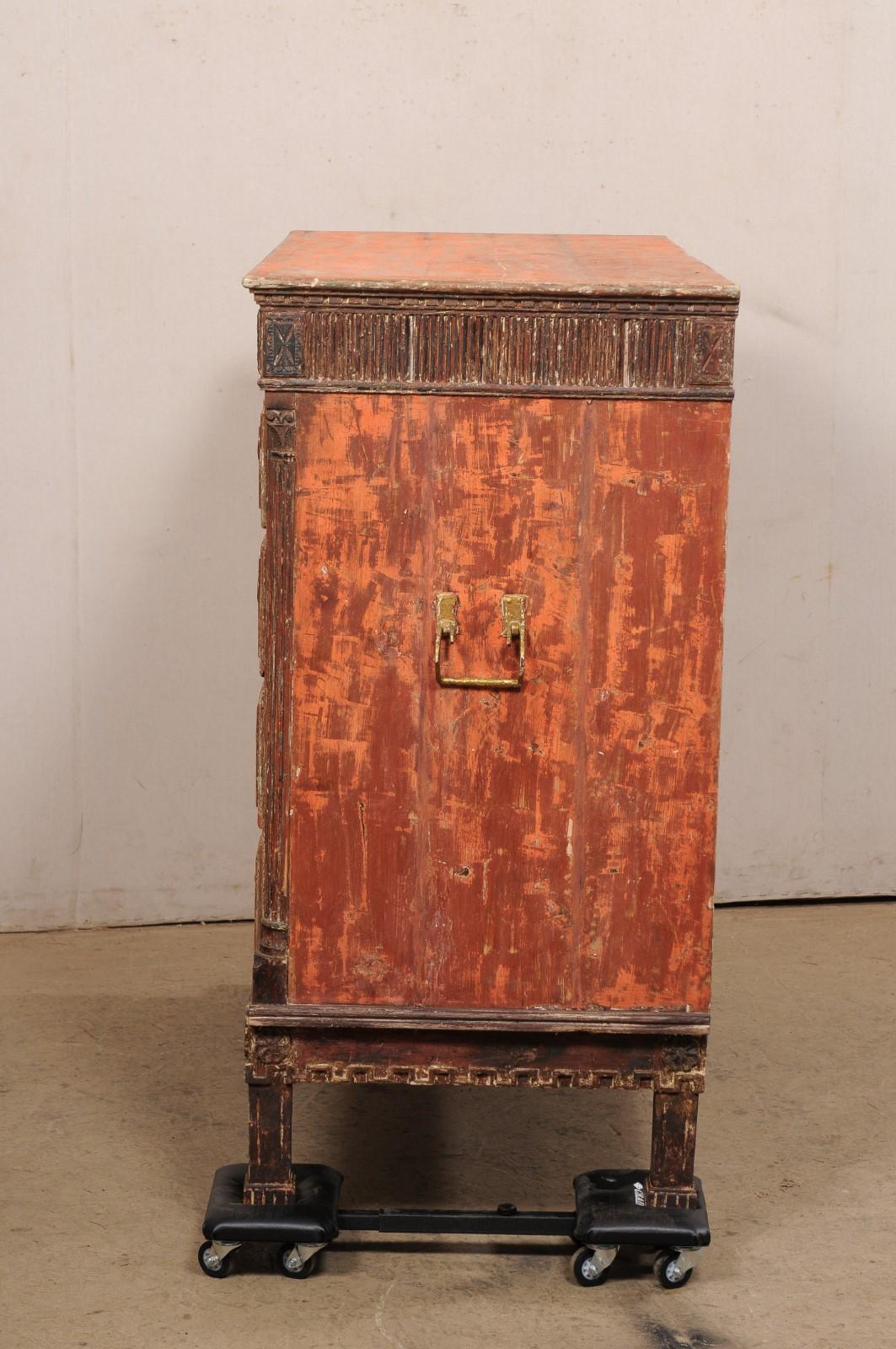 Swedish Gustavian Period Carved Wood Chest, Scraped to Original Finish For Sale 5