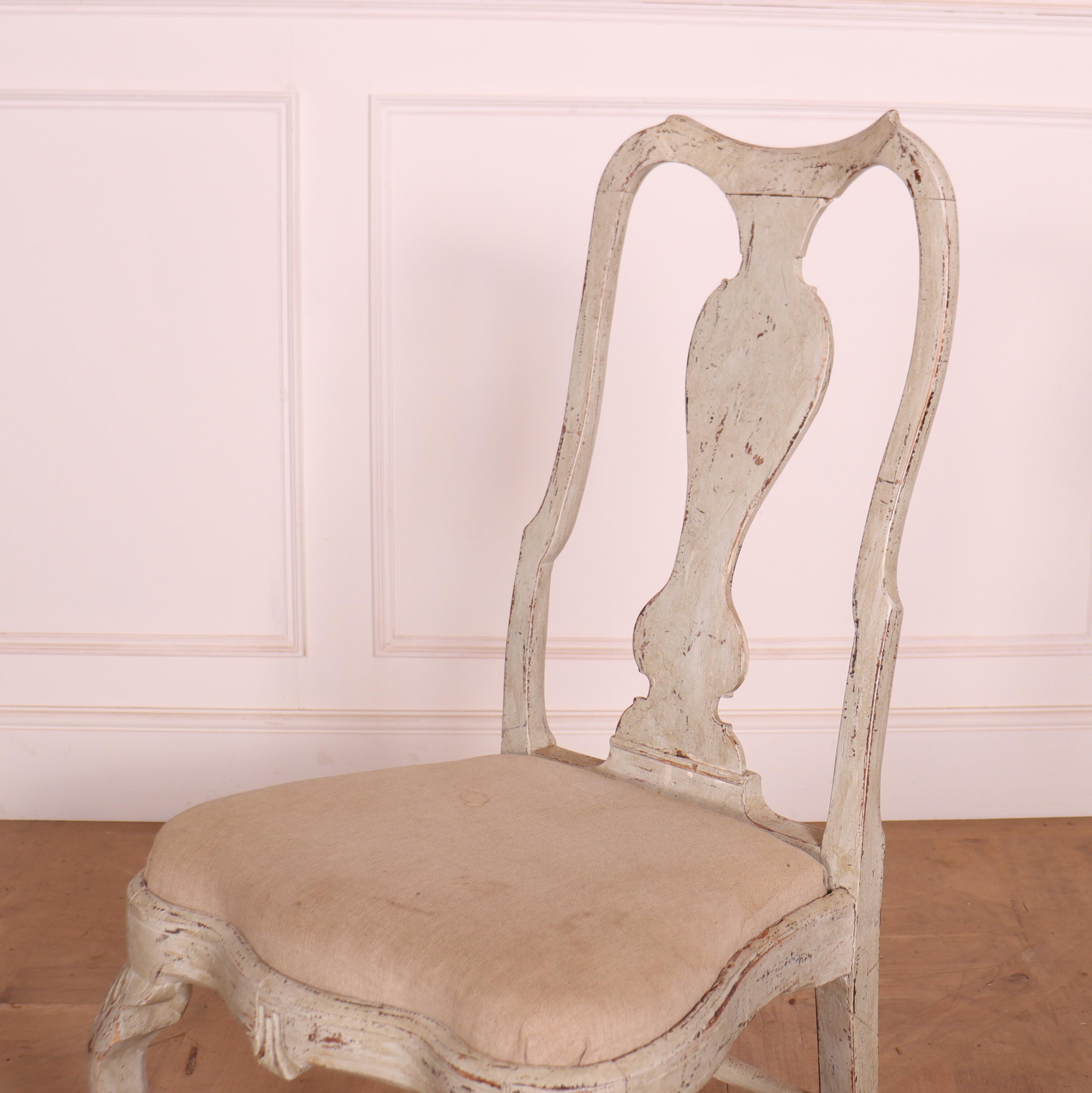 Pine Swedish Gustavian Period Dining Chairs