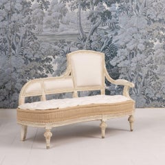 Swedish Gustavian Méridienne / Chaise in Original Paint, 18th c.