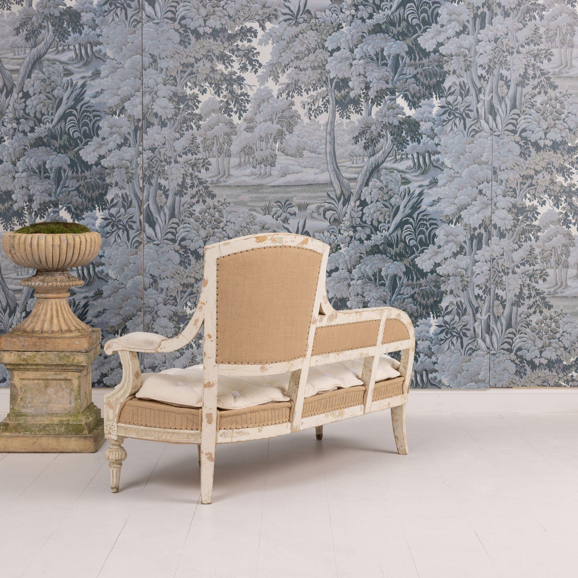 Swedish Gustavian Period Méridienne / Chaise in Original Paint, 18th c. For Sale 1
