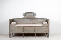 Swedish Gustavian Provincial Grey Sofa