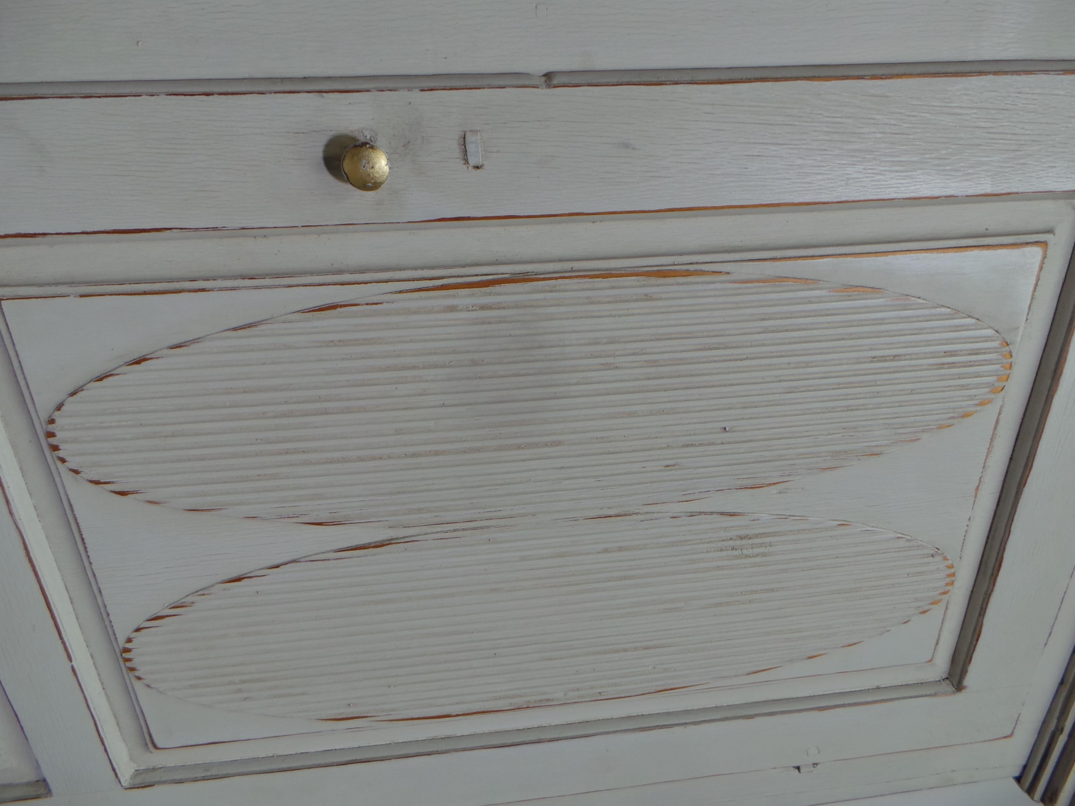 Pine Swedish Gustavian Secratery Hutch