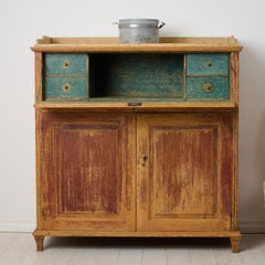 Swedish Gustavian Secretary Desk, Solid Pine, Antique, Circa 1850