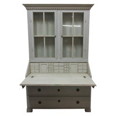 Antique Swedish Gustavian Secretary Hutch