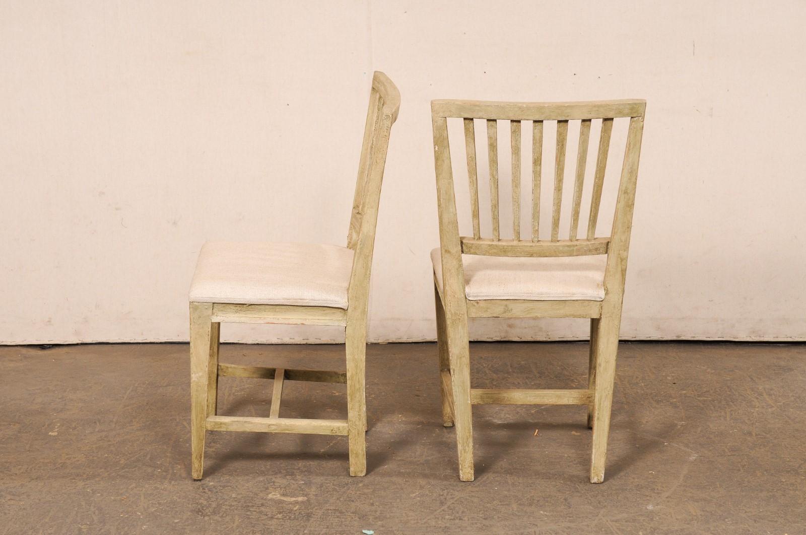 Chaises d'appoint suédoises de style gustavien avec &New Linen Seats, 19th C. en vente 1