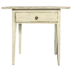 Swedish Gustavian Single Drawer Stand, Table or Nightstand, Paint Decorated