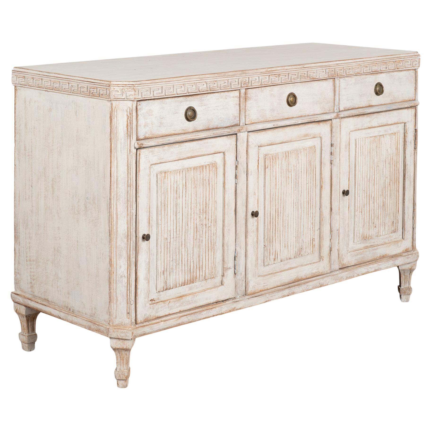 Swedish Gustavian Small White Sideboard or Console, circa 1840-60 For Sale