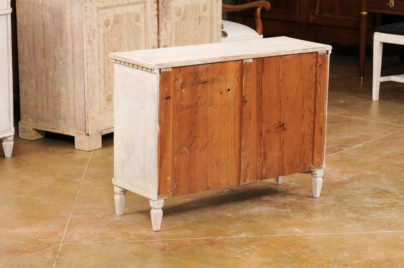 Swedish Gustavian Style 1890s Apothecary Chest with 10 Drawers and Carved Dentil For Sale 5