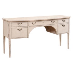 Swedish Gustavian Style 1900s Sideboard or Desk with Single Drawer and Doors