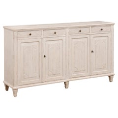 Swedish Gustavian Style 19th Century Painted Sideboard with Doors and Drawers