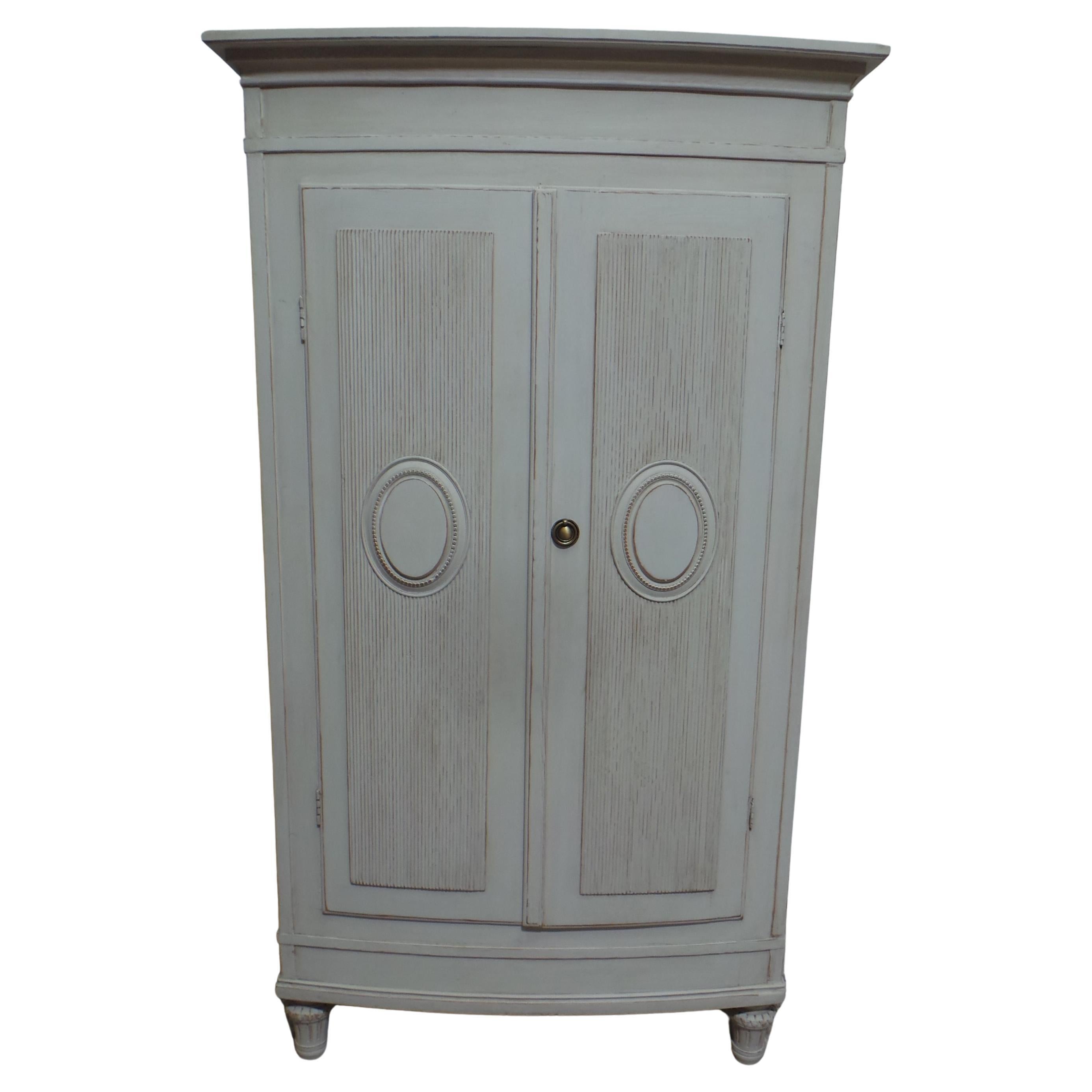 Swedish Gustavian Style 2 Door Wardrobe