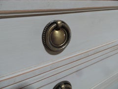 Swedish Gustavian Style 3 Door Glass Top Display Case