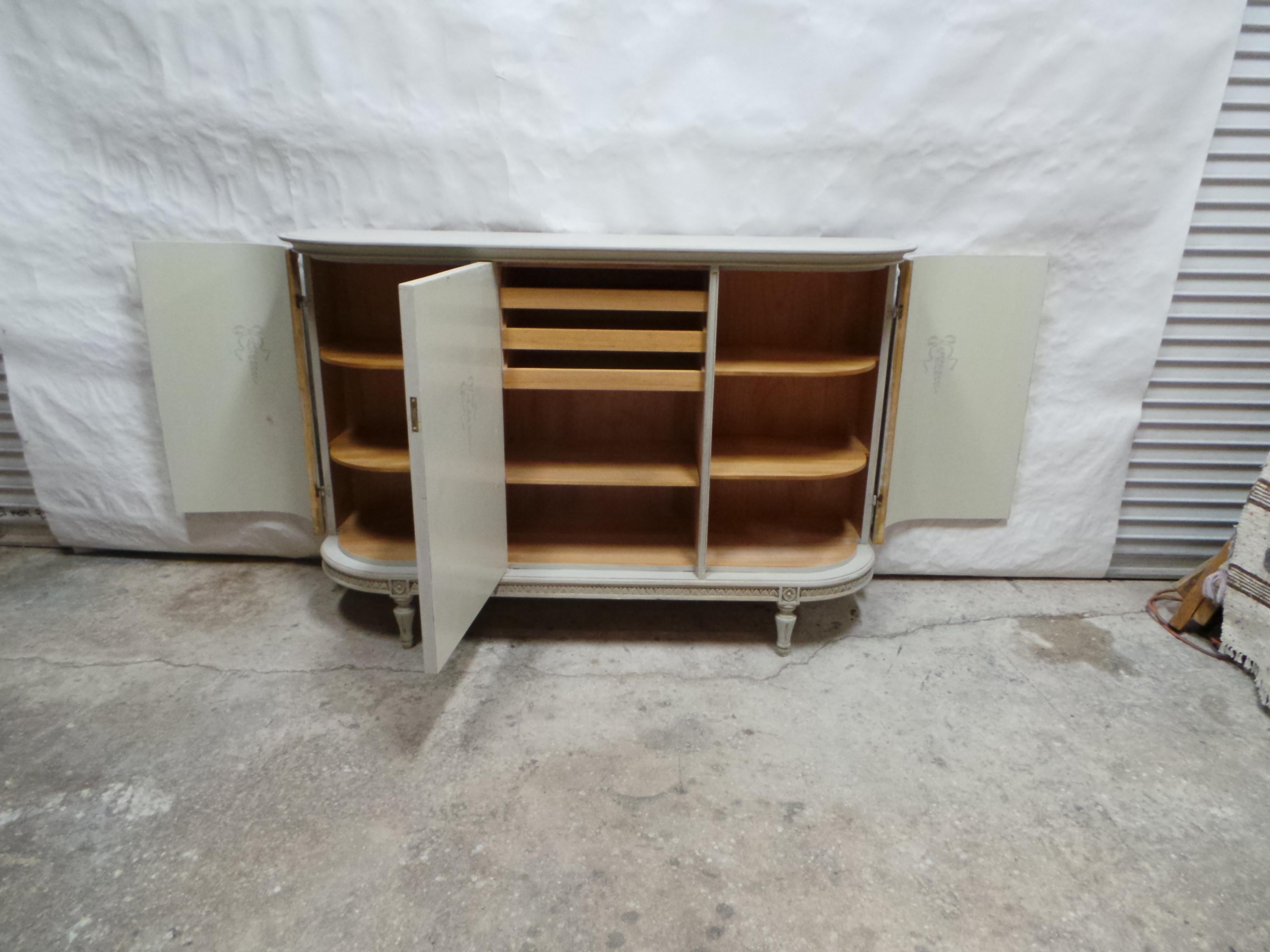 Swedish Gustavian Style 3 Door Sideboard For Sale 3