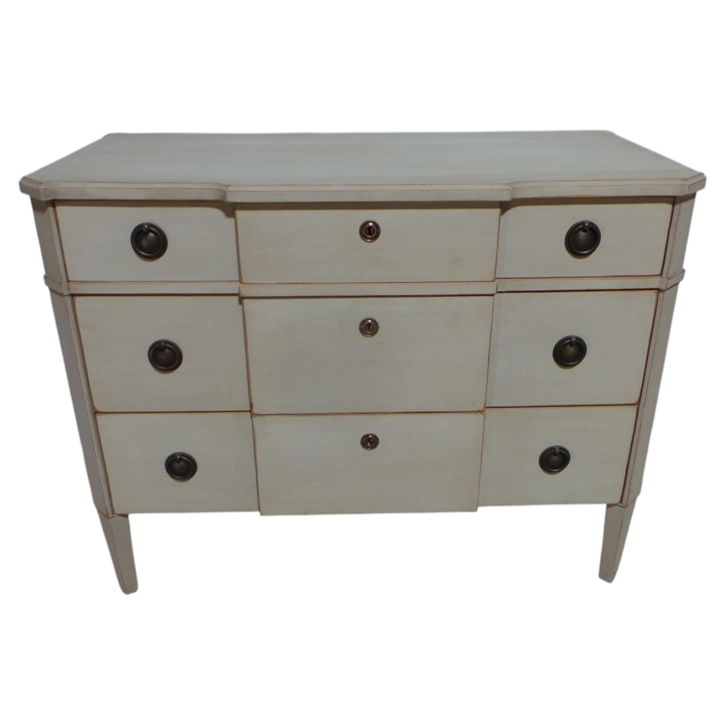 Swedish Gustavian Style 3 Drawer Chest Of Drawers