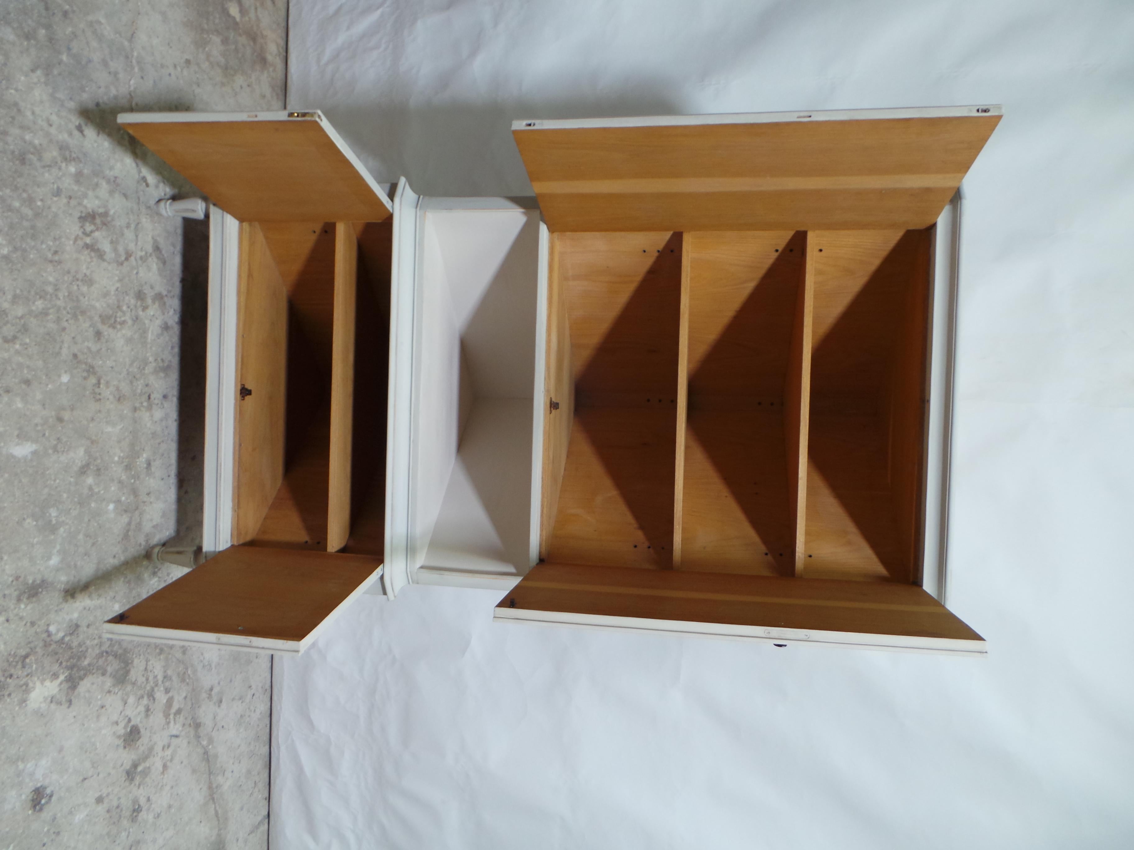 Wood Swedish Gustavian Style 4 Door Corner Cabinet For Sale