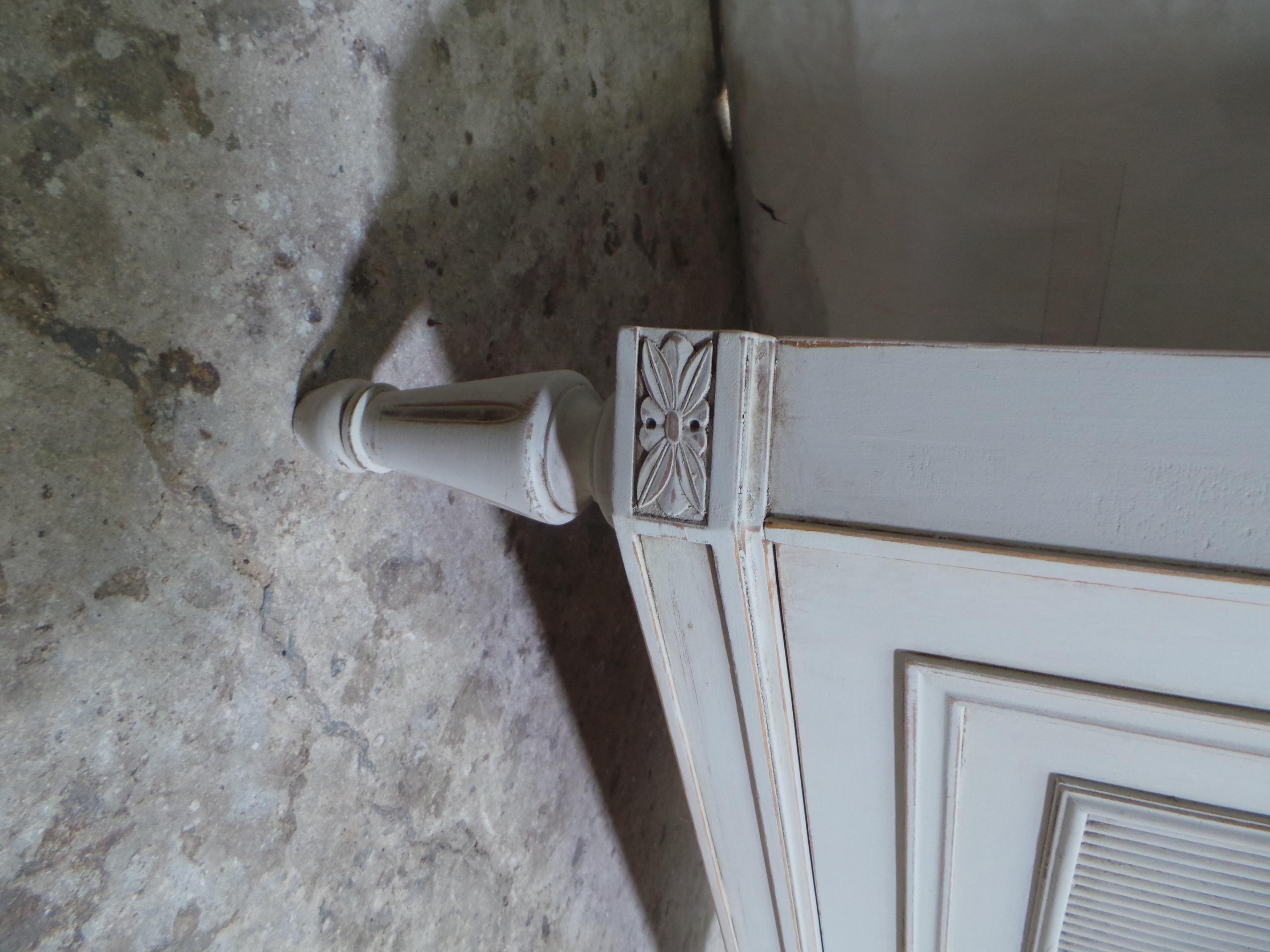 Swedish Gustavian Style 4 Door Corner Cabinet For Sale 3