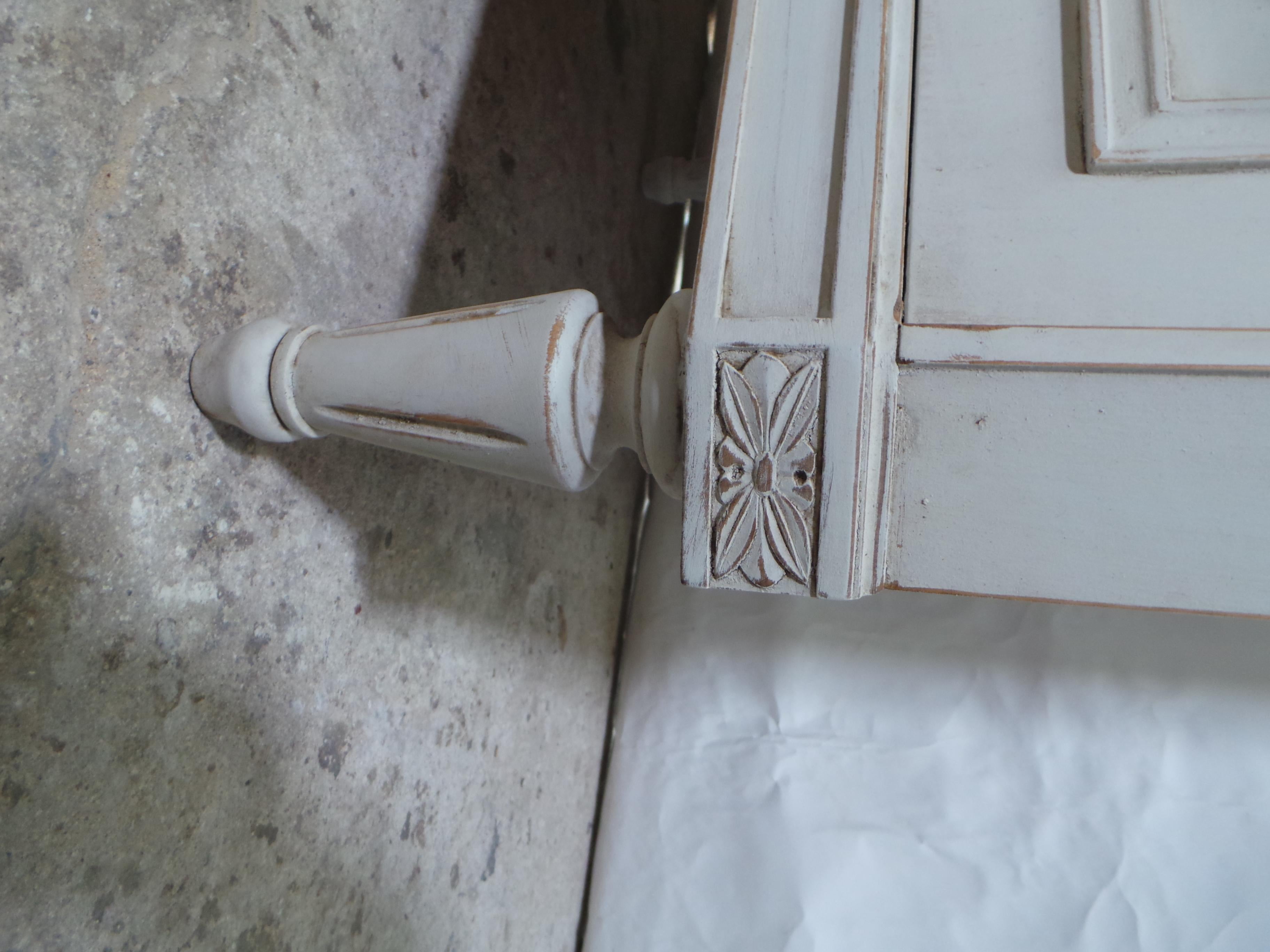 Swedish Gustavian Style 4 Door Corner Cabinet For Sale 4
