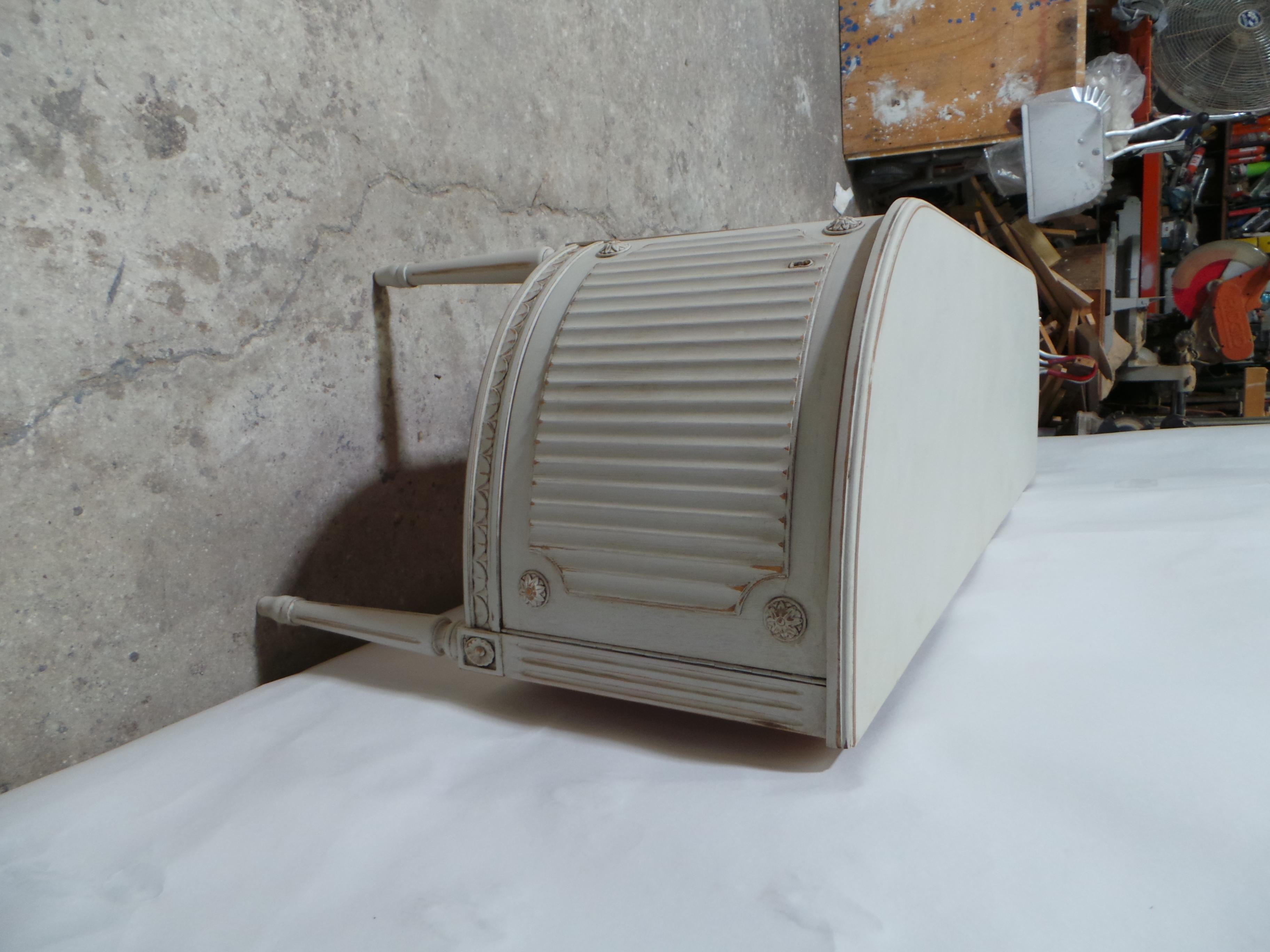 Swedish Gustavian Style 4 Drawer 2 Door Sideboard In Good Condition For Sale In Hollywood, FL