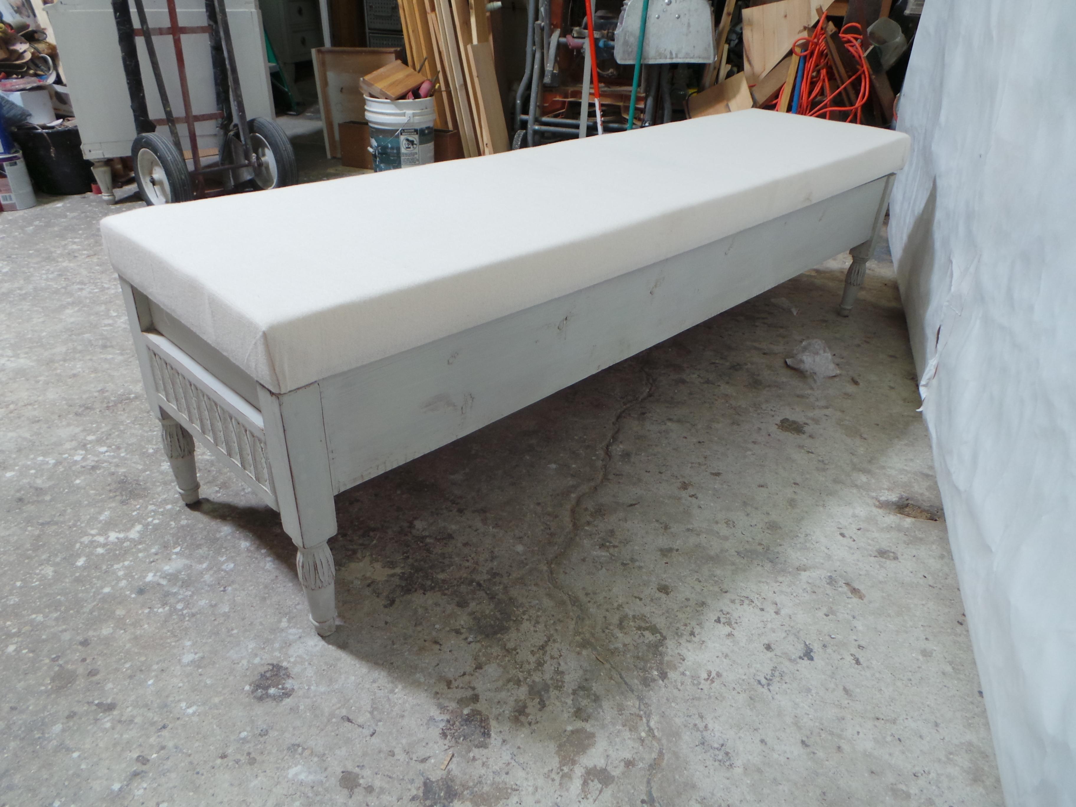 Swedish Gustavian Style Bench For Sale 3