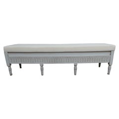Antique Swedish Gustavian Style Bench
