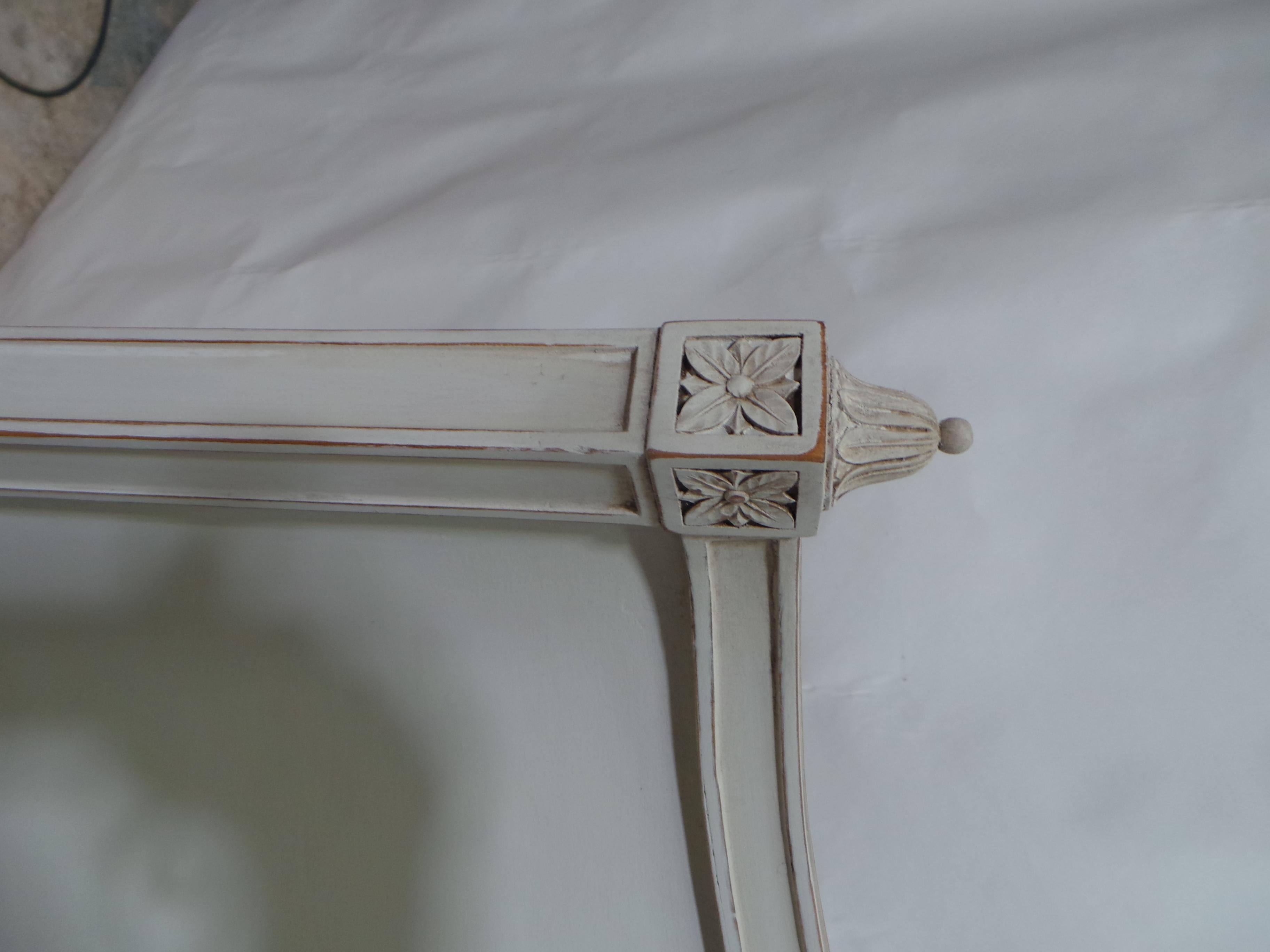 This is a Very Rare and unique Swedish Gustavian style bench, it was just restored and repainted with Milk Paints 