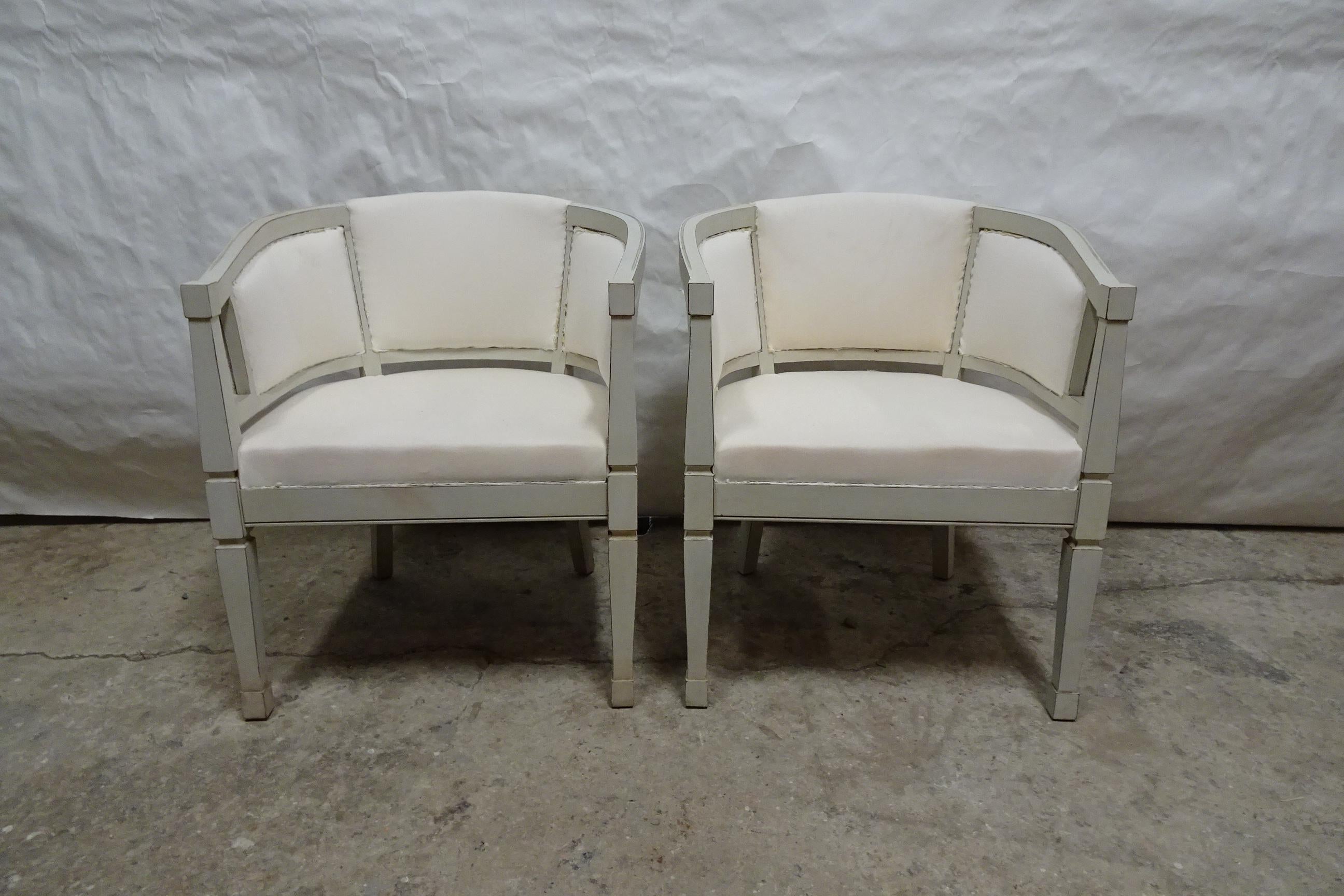 Swedish Gustavian Style Berger Chairs In Good Condition For Sale In Hollywood, FL