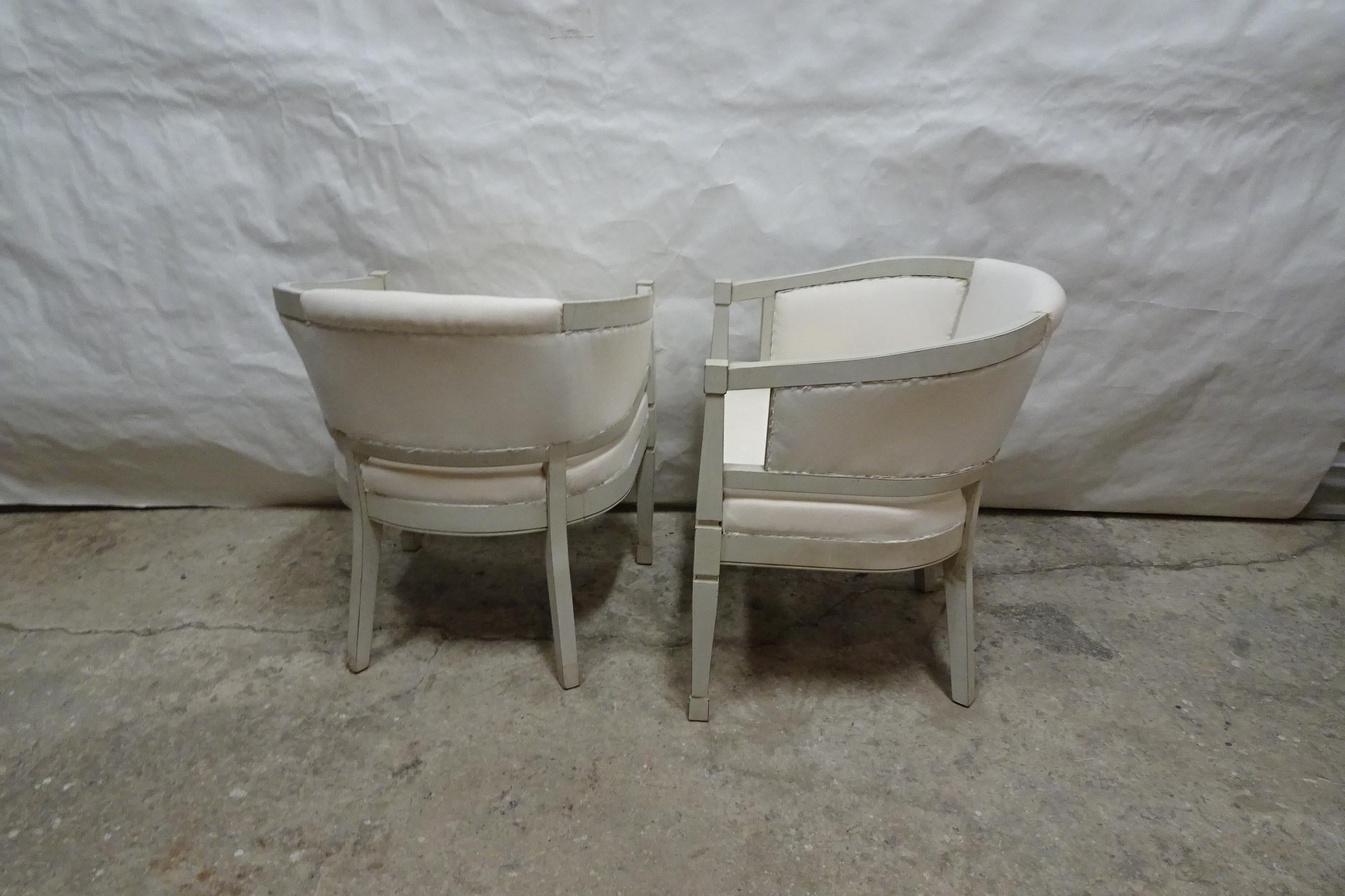 Wood Swedish Gustavian Style Berger Chairs For Sale