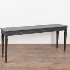 Swedish Gustavian Style Black Painted Console Table (Reproduction)