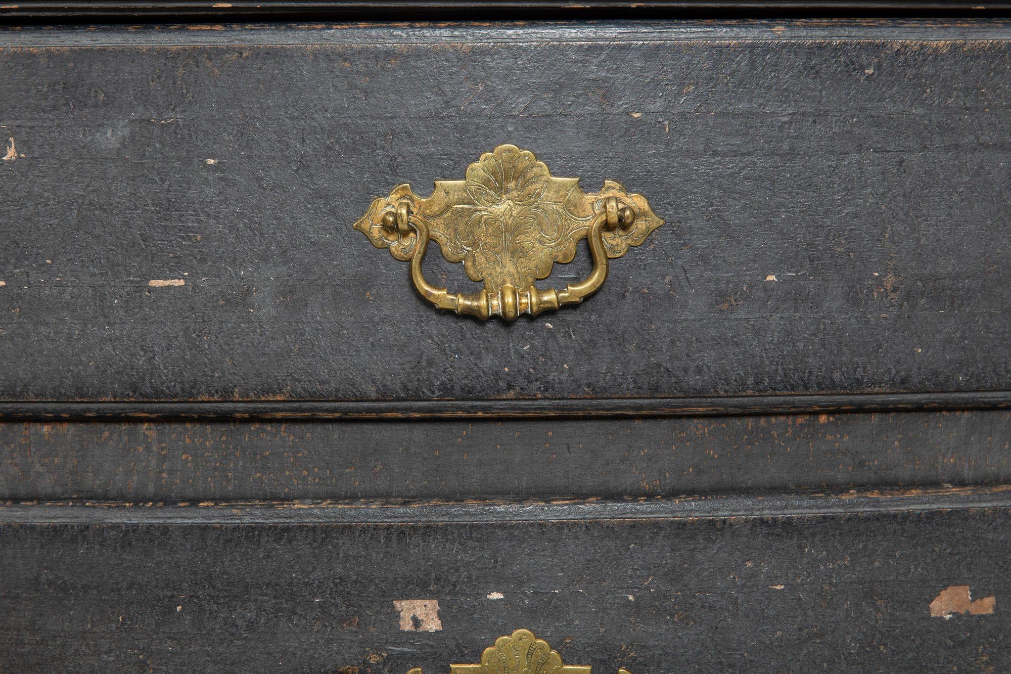 Schwedische Kommode im Gustavianischen Stil mit blauer Bemalung ca. 1800 im Angebot 7