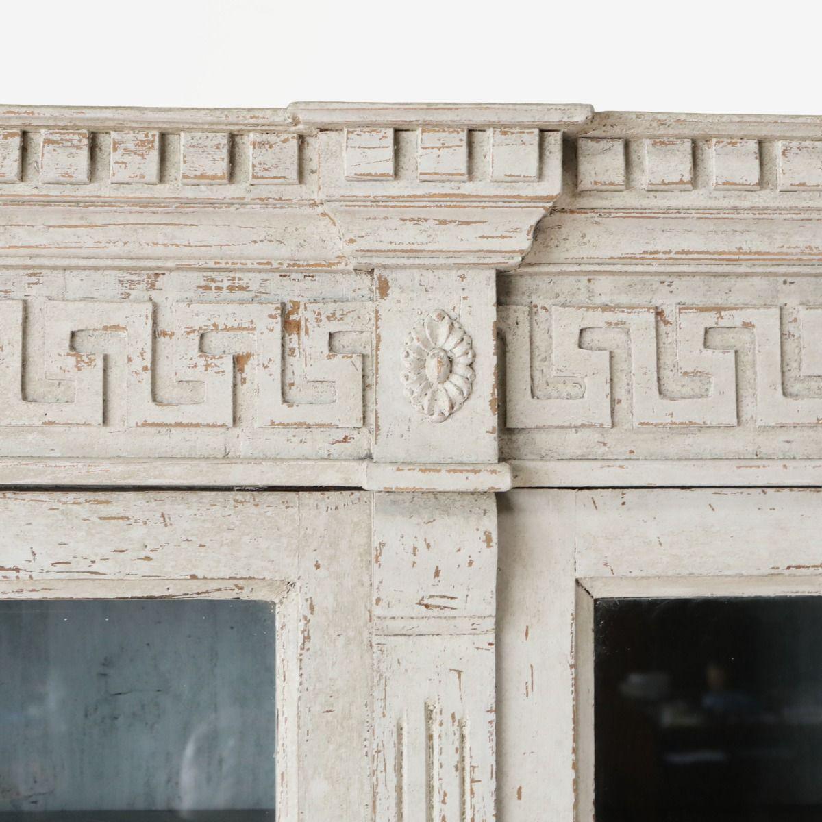 Armario Sueco de Estilo Gustaviano con Puertas de Cristal, hacia 1860 2