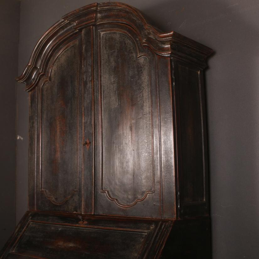 English Swedish Gustavian Style Bureau Bookcase