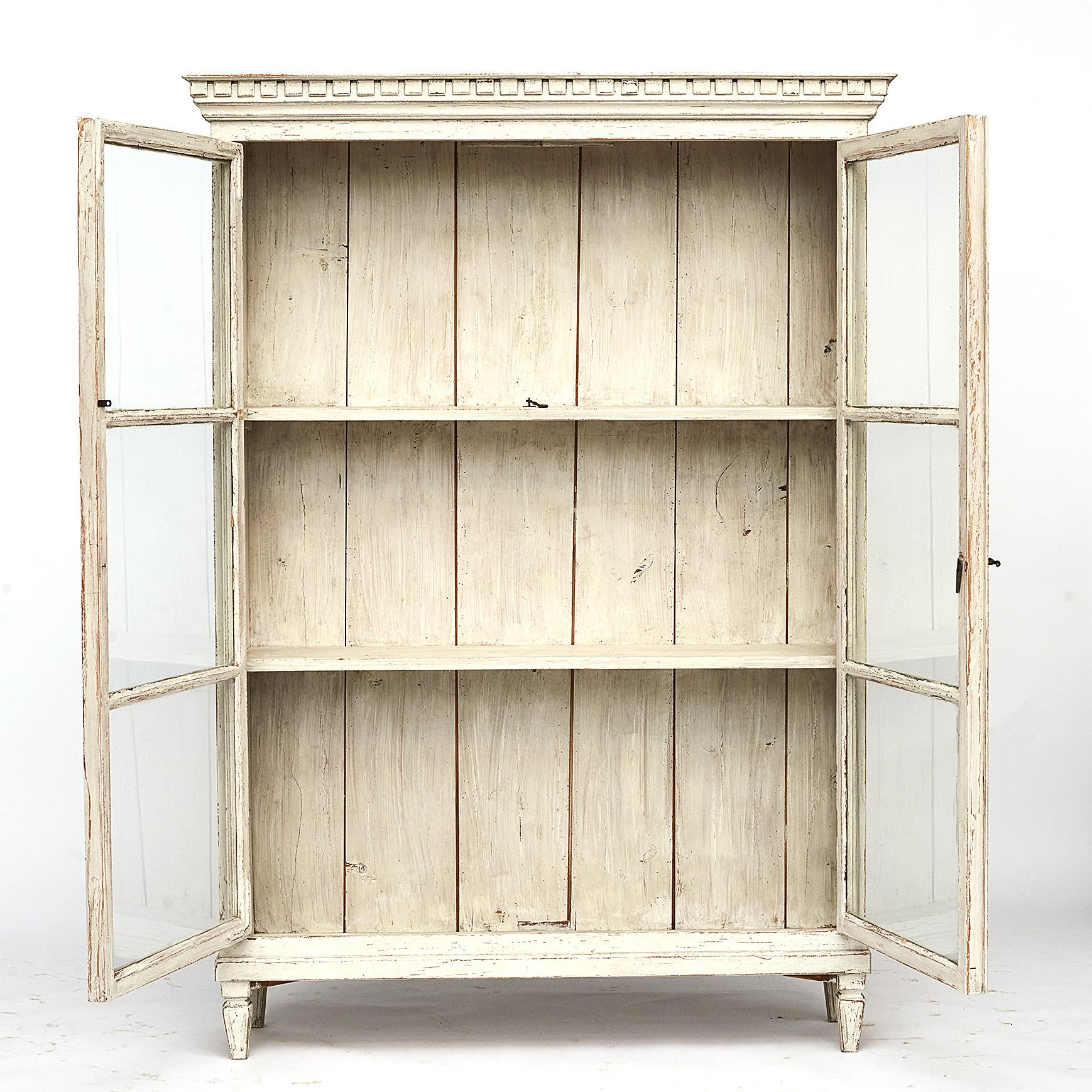 Painted Swedish Gustavian Style Cabinet, 1850-1860