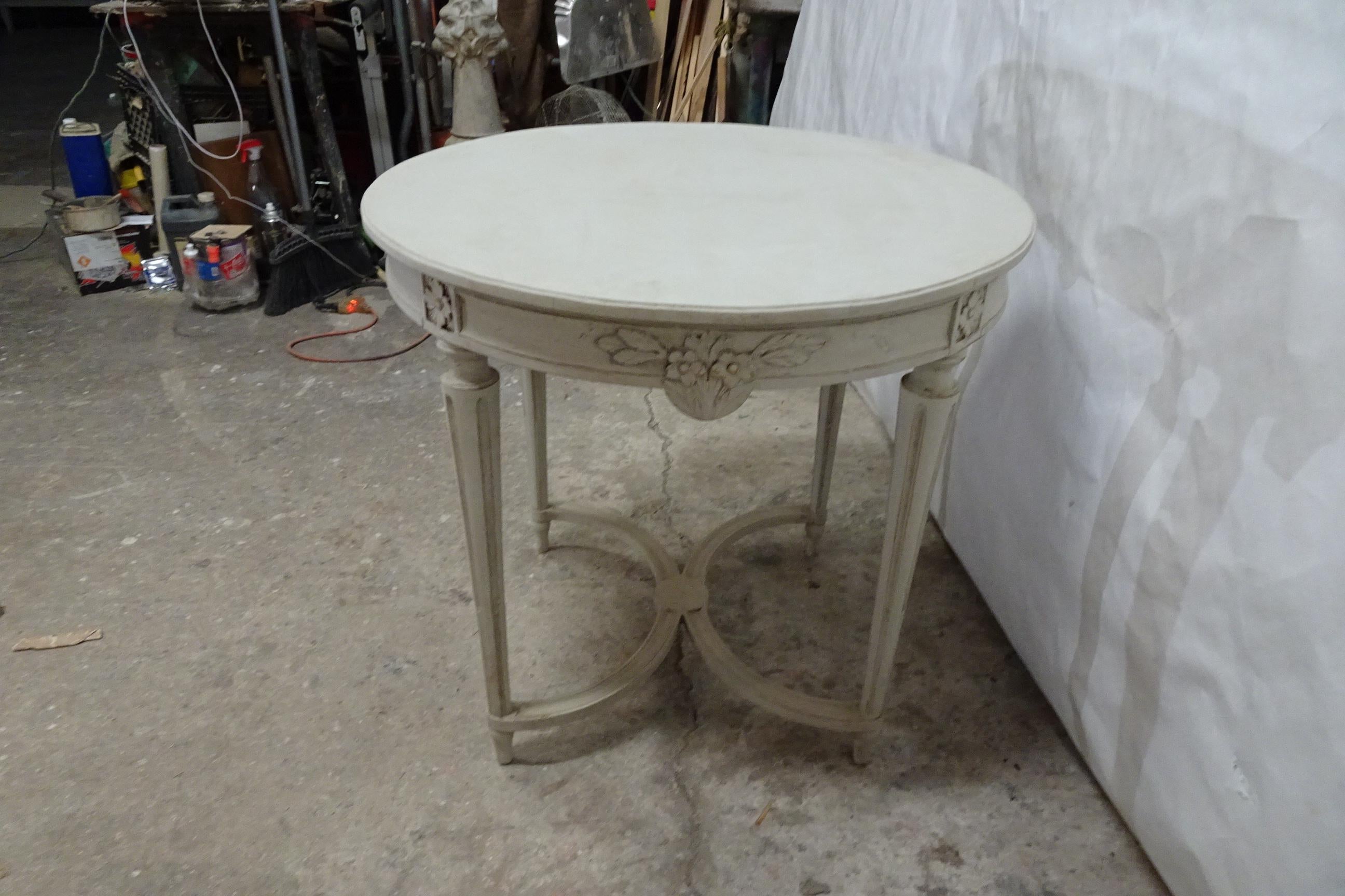 Swedish Gustavian Style Center Table For Sale 4