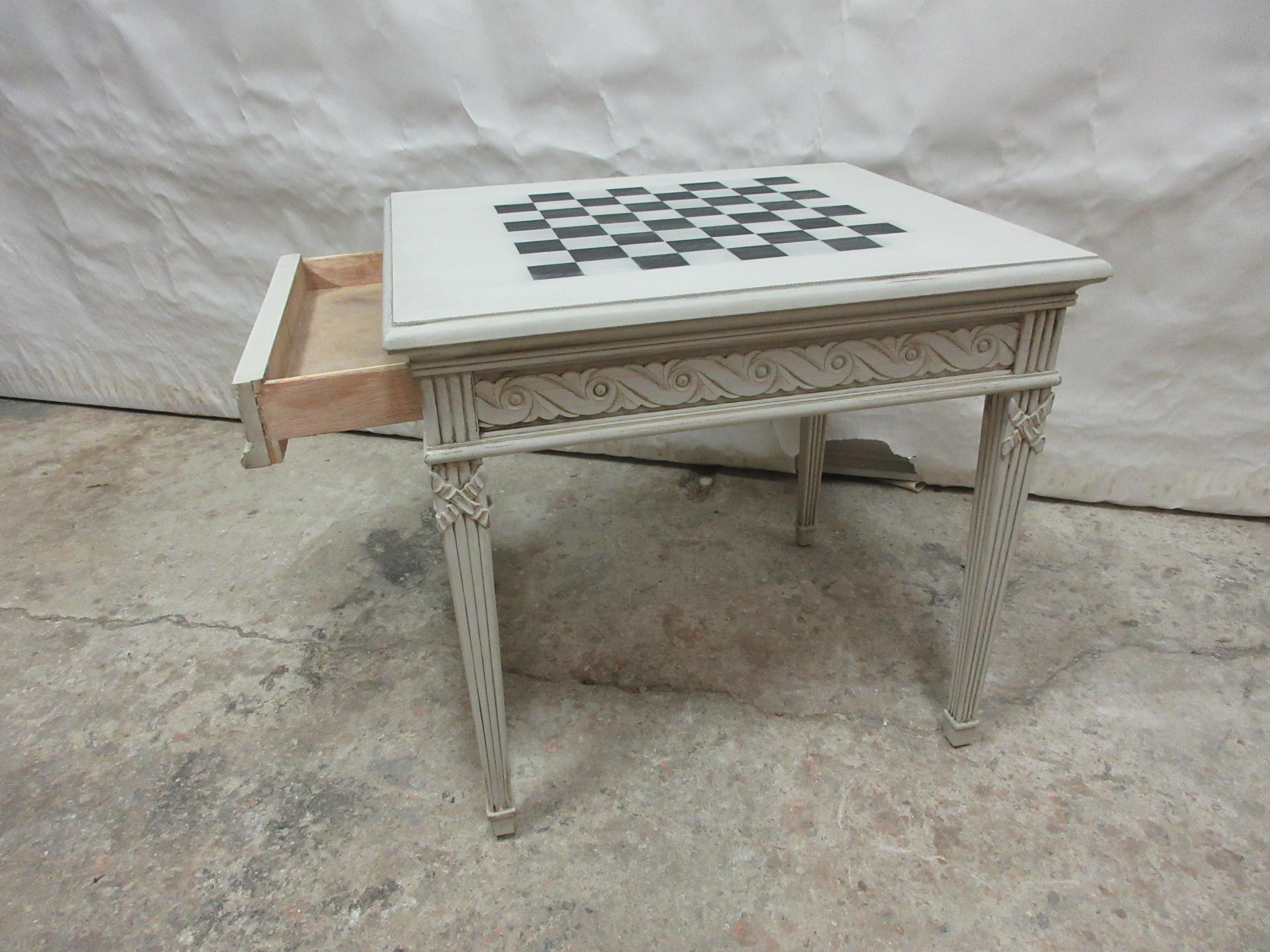 Swedish Gustavian Style Chess Table 2