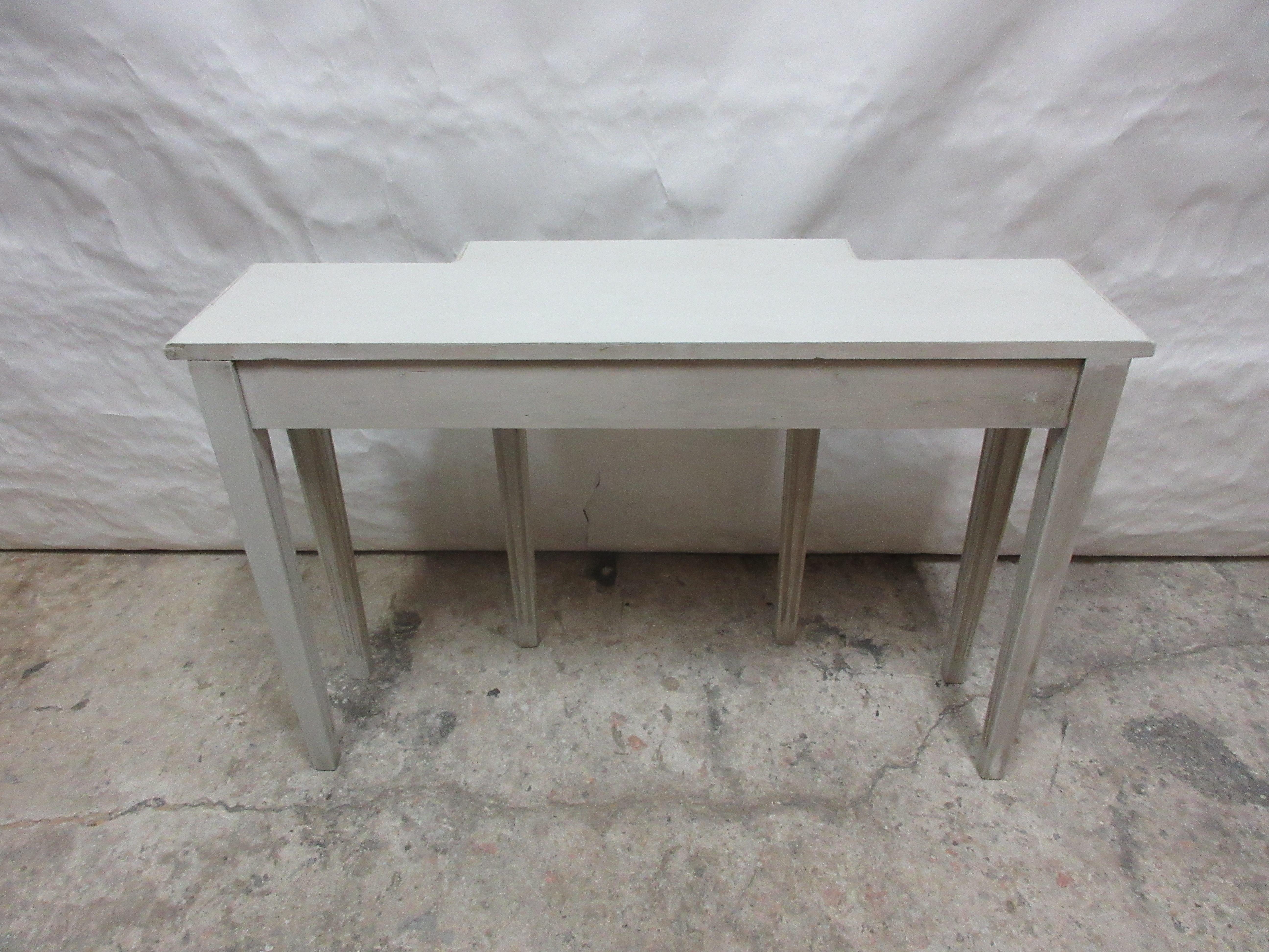 This is a unique Swedish Gustavian Style Console Table. its been restored and repainted with Milk Paints 