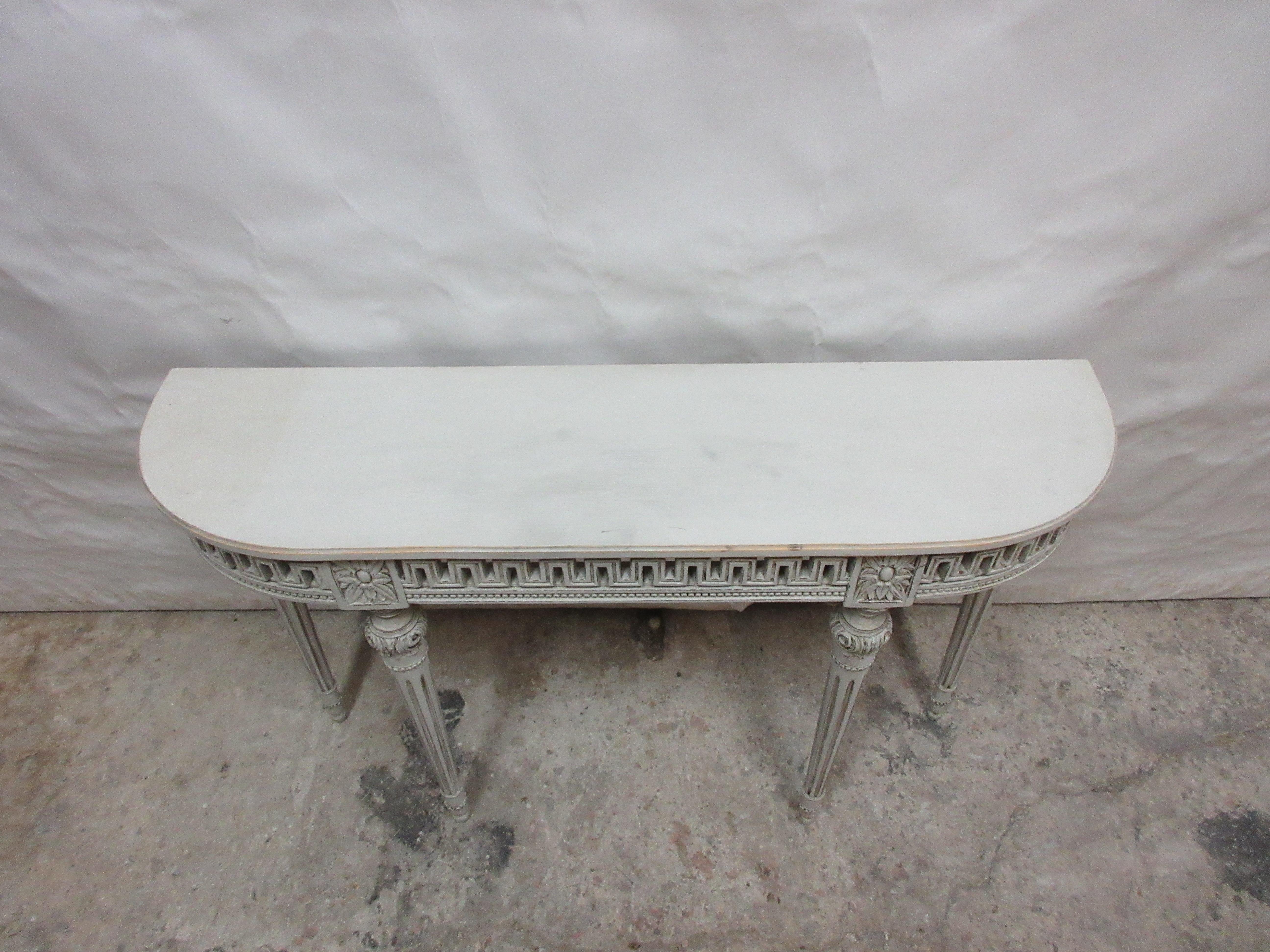 Swedish Gustavian Style Console Table  In Good Condition In Hollywood, FL