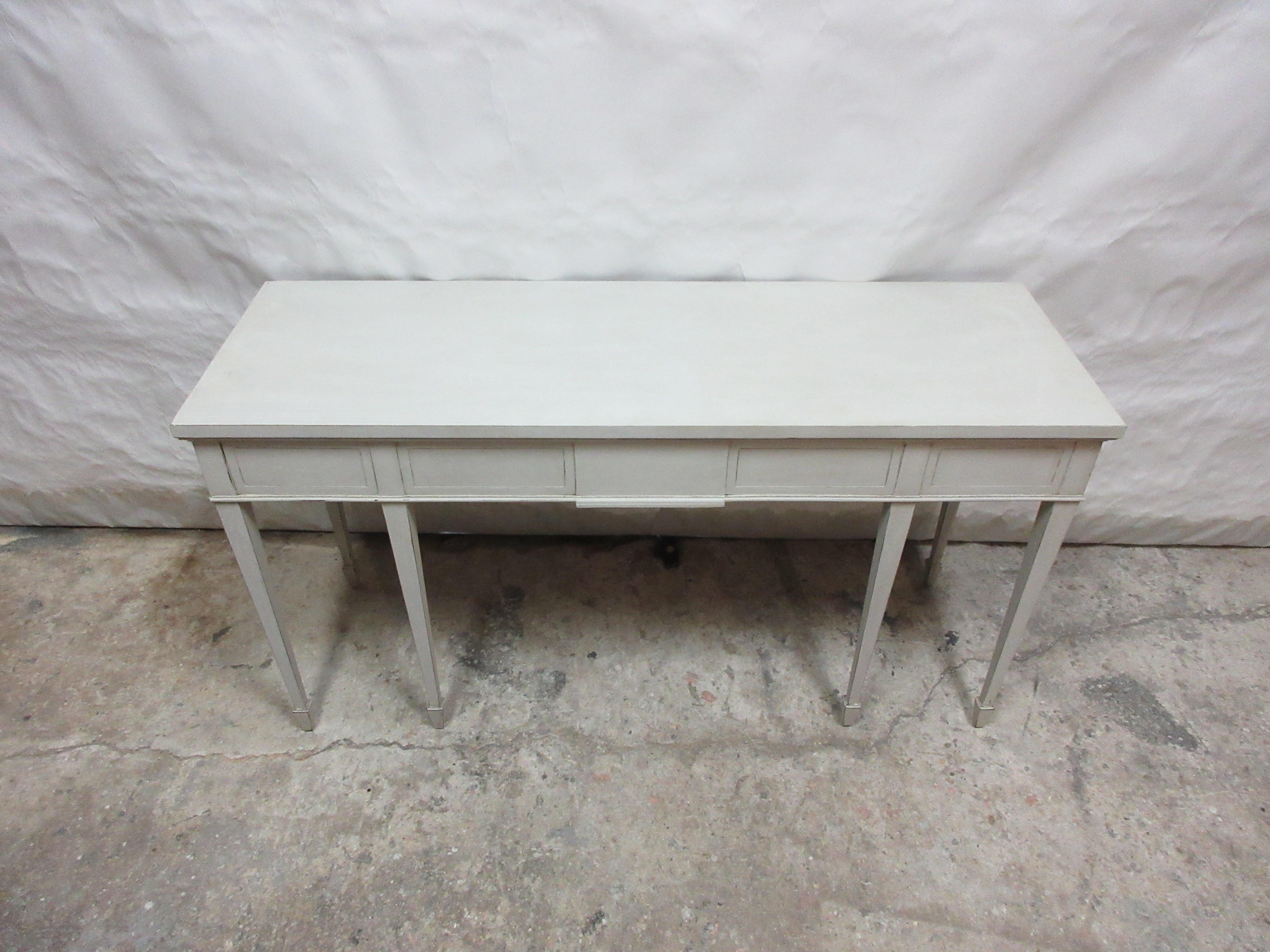 Swedish Gustavian Style Console Table In Good Condition In Hollywood, FL