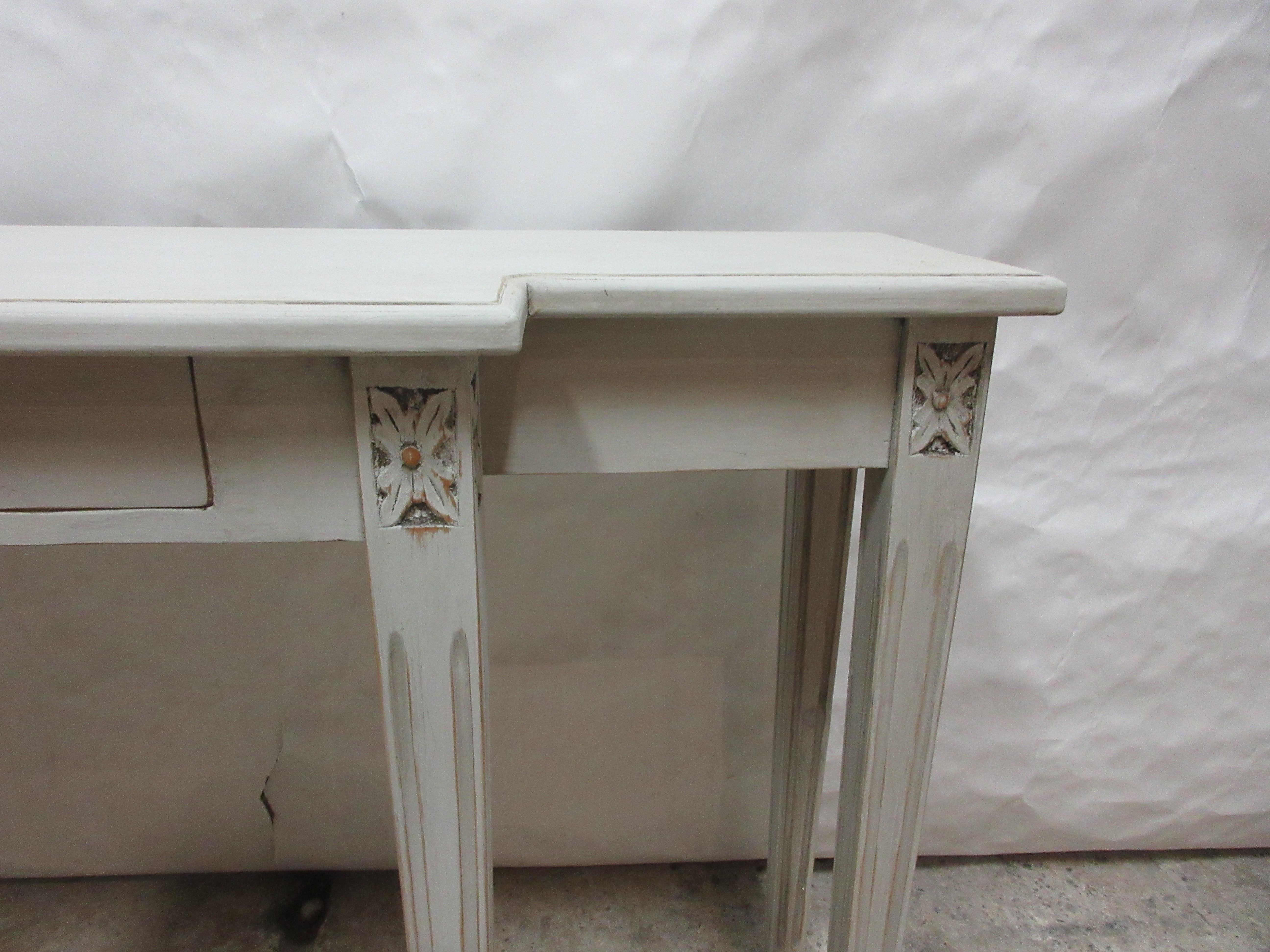 Swedish Gustavian Style Console Table In Good Condition For Sale In Hollywood, FL