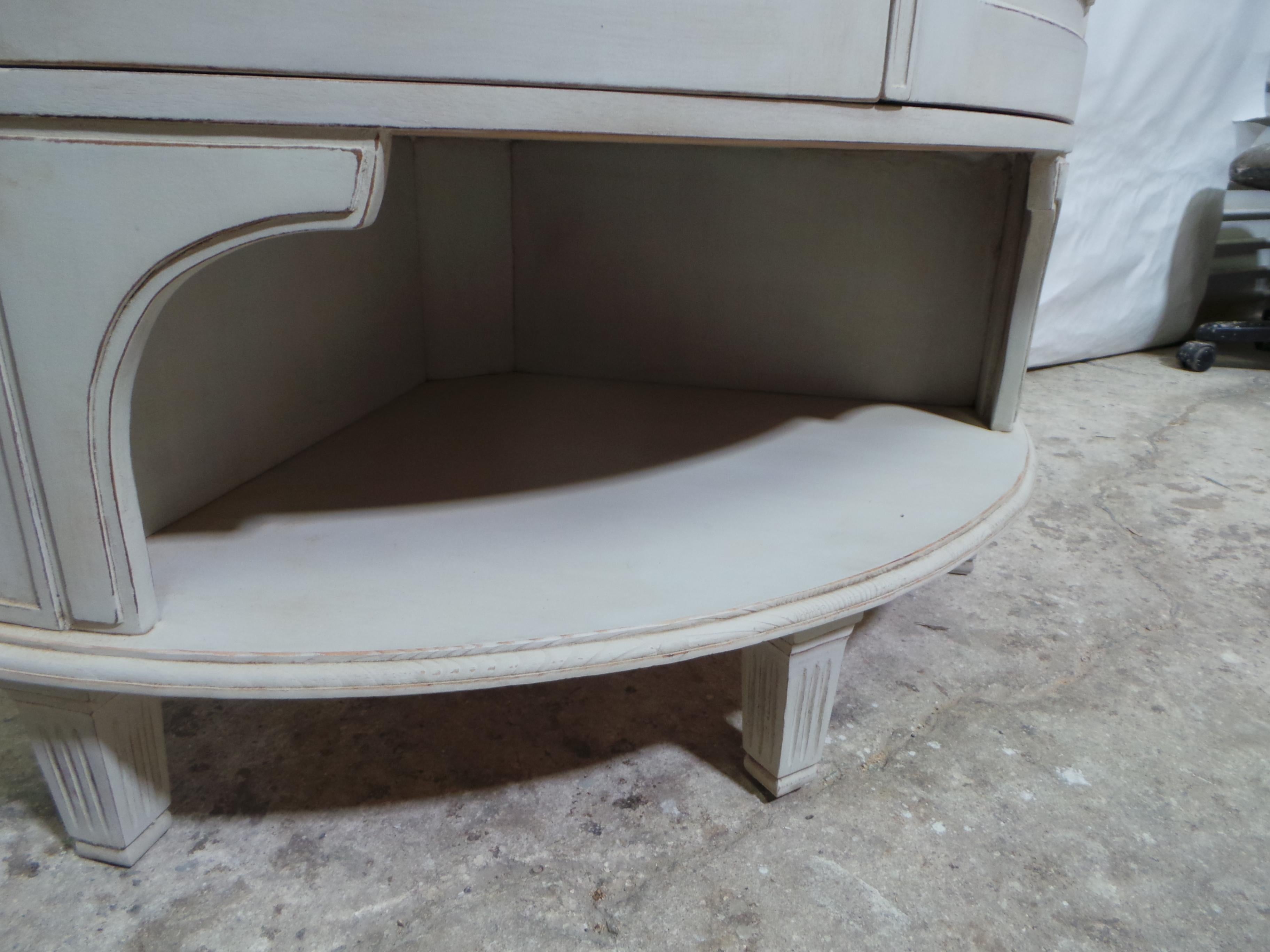 Swedish Gustavian Style Corner Cabinet For Sale 5