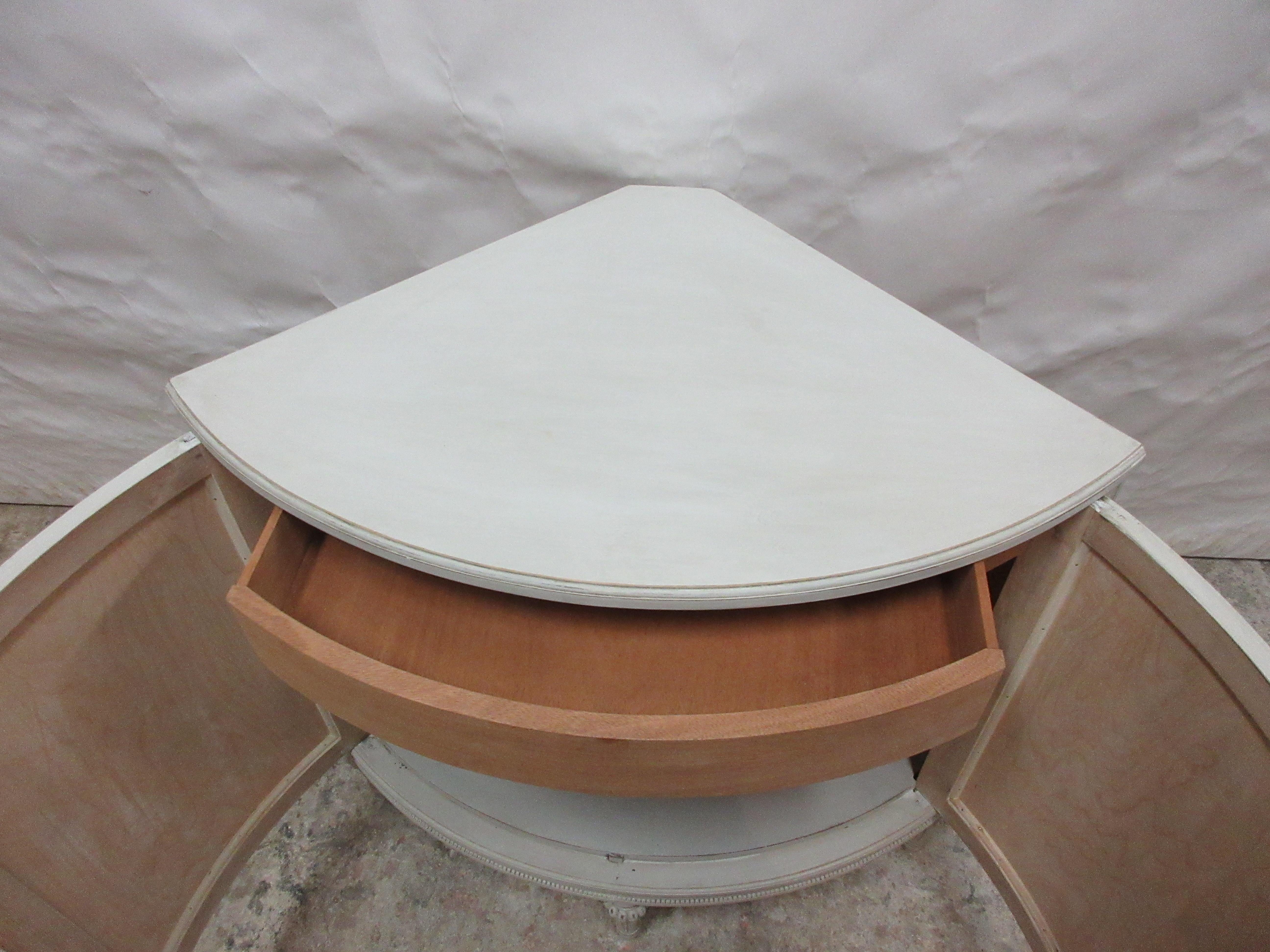 Birch Swedish Gustavian Style Corner Cabinet