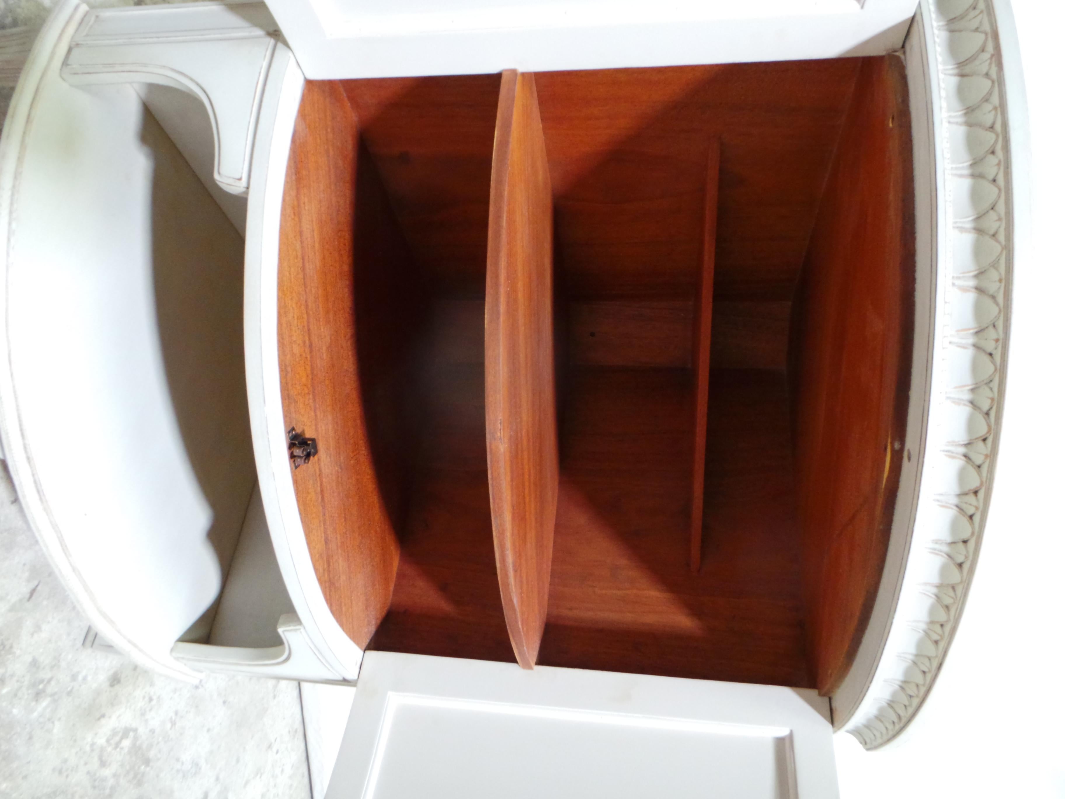 Wood Swedish Gustavian Style Corner Cabinet For Sale