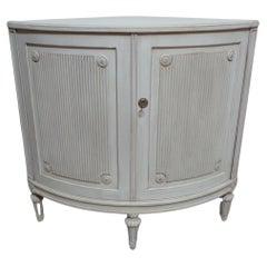 Vintage Swedish Gustavian Style Corner Cabinet